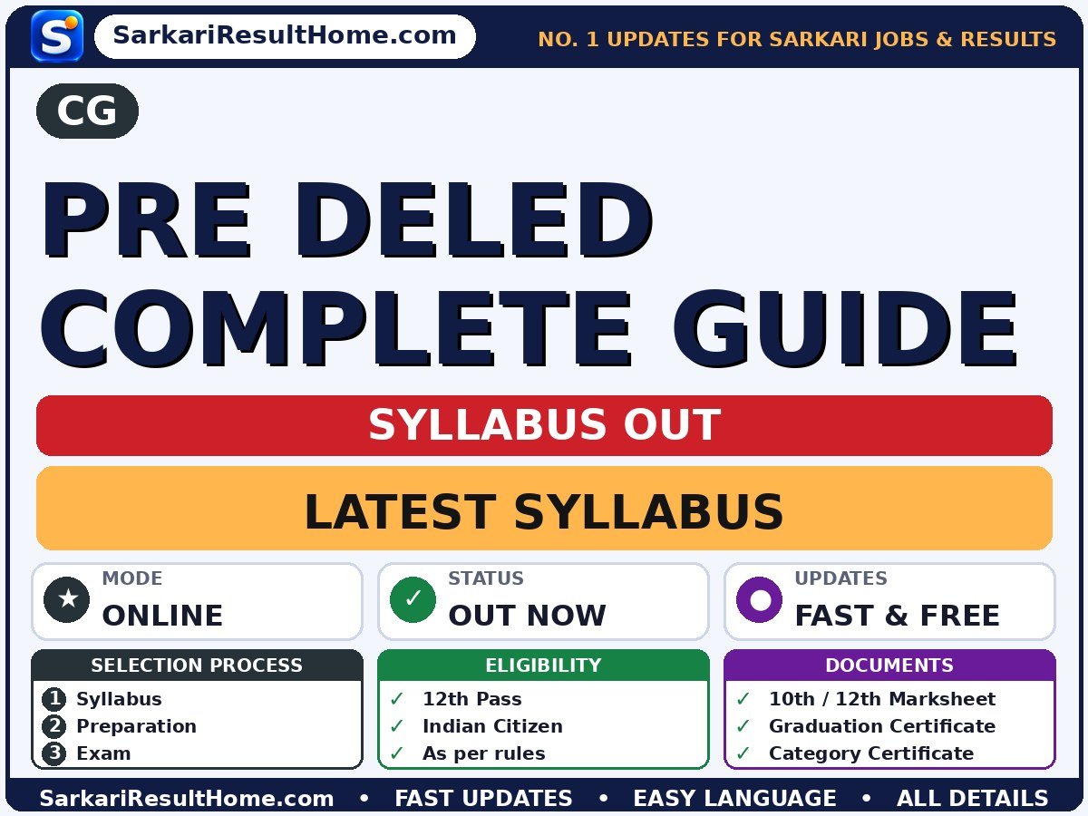 CG Pre DELED Complete Guide Syllabus 2026 - CG syllabus summary