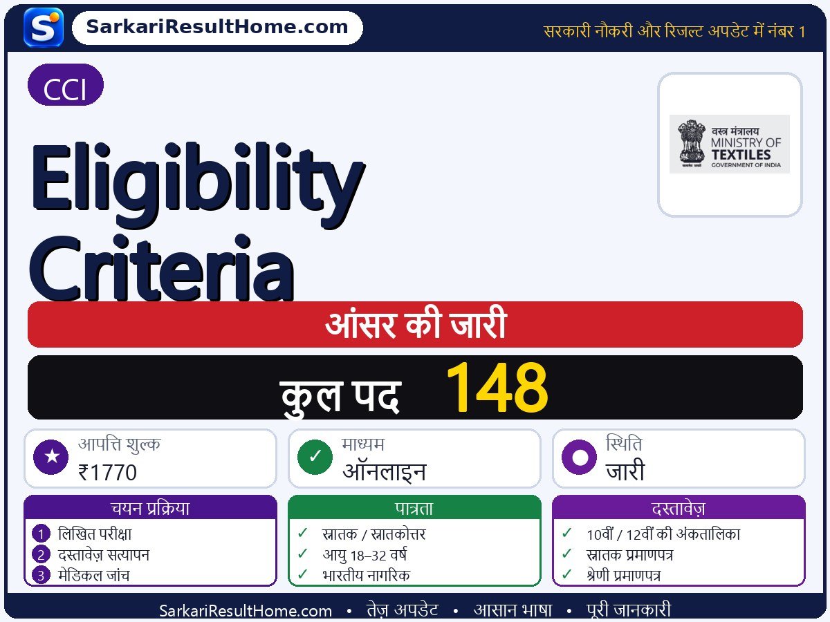 CCI आंसर की 2026: Eligibility Criteria की आंसर की जारी - मुख्य जानकारी एक नज़र में