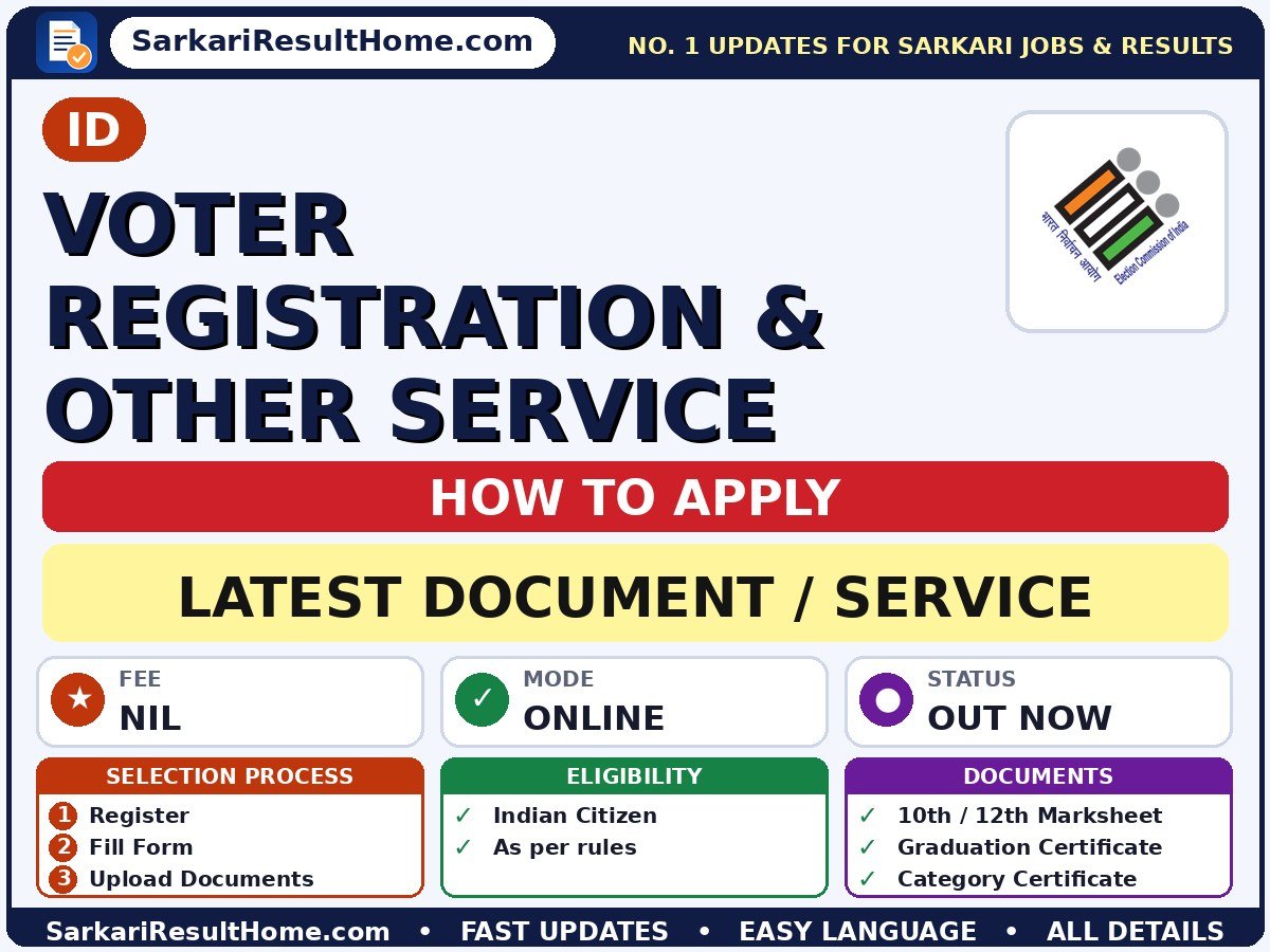 ID Voter Registration & Other Service 2026: Complete Guide - ID document / service summary (Fee: Nil)