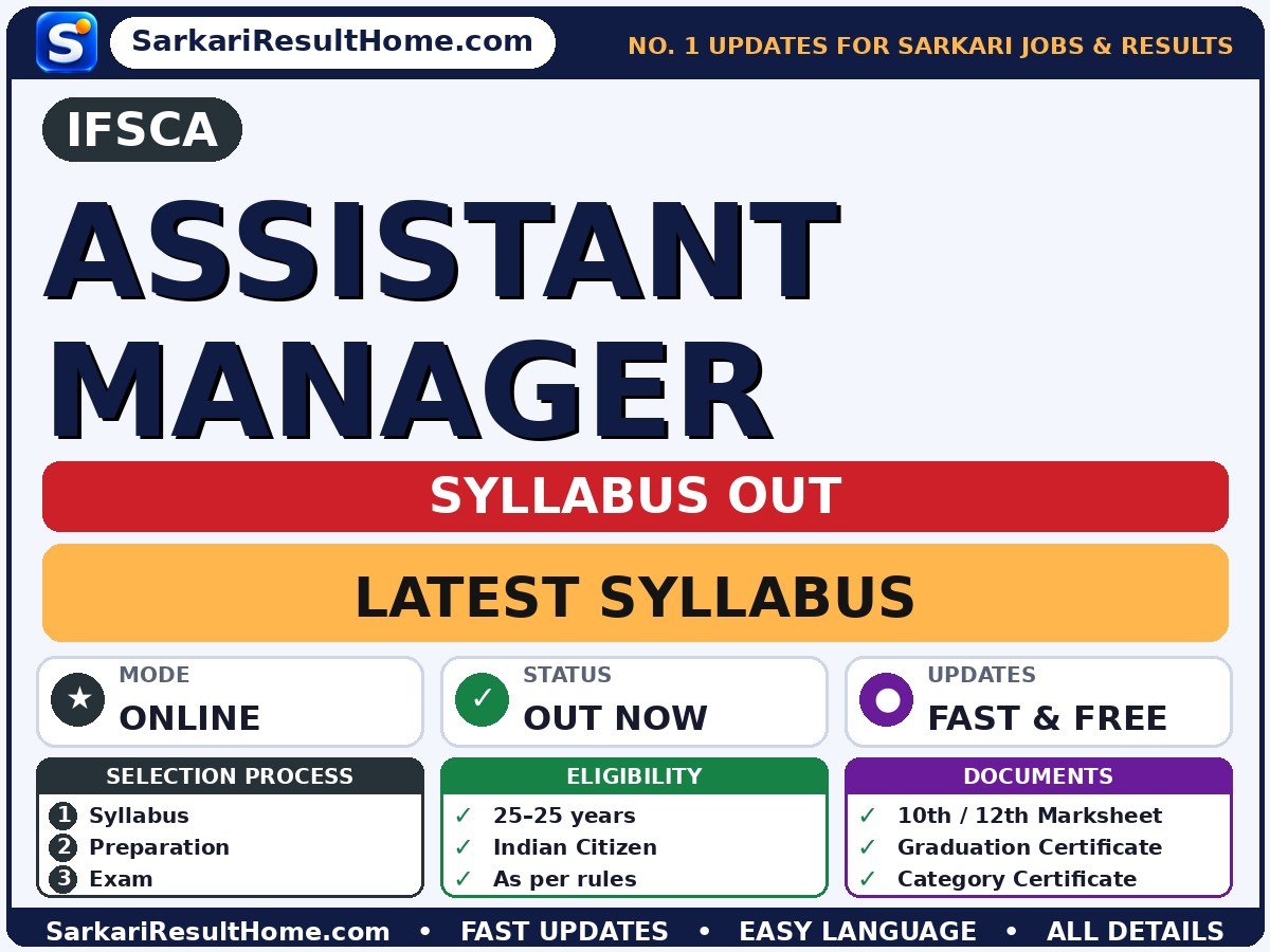IFSCA Assistant Manager Syllabus 2026: Topic-wise Details - IFSCA syllabus summary